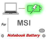 UK Replacement MSI laptop battery , MSI notebook computer batteries